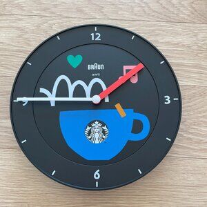 NEW Starbucks Korea X Braun Collaboration 2021 Creative Wall Clock Limited
